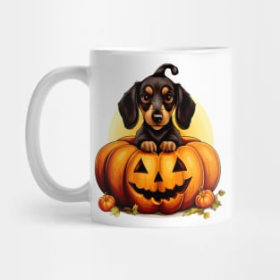 Dachshund Dog inside Pumpkin #1 Mug